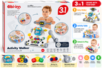 Bibi-inn 3-in-1 Activity Walker for Babies with Interactive Learning Toys, Adjustable Wheels & Push Walker | 0+ Months