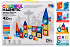 Colorful Magnetic Pipe Building Blocks 42 Pcs DIY Construction Set for Kids 3+