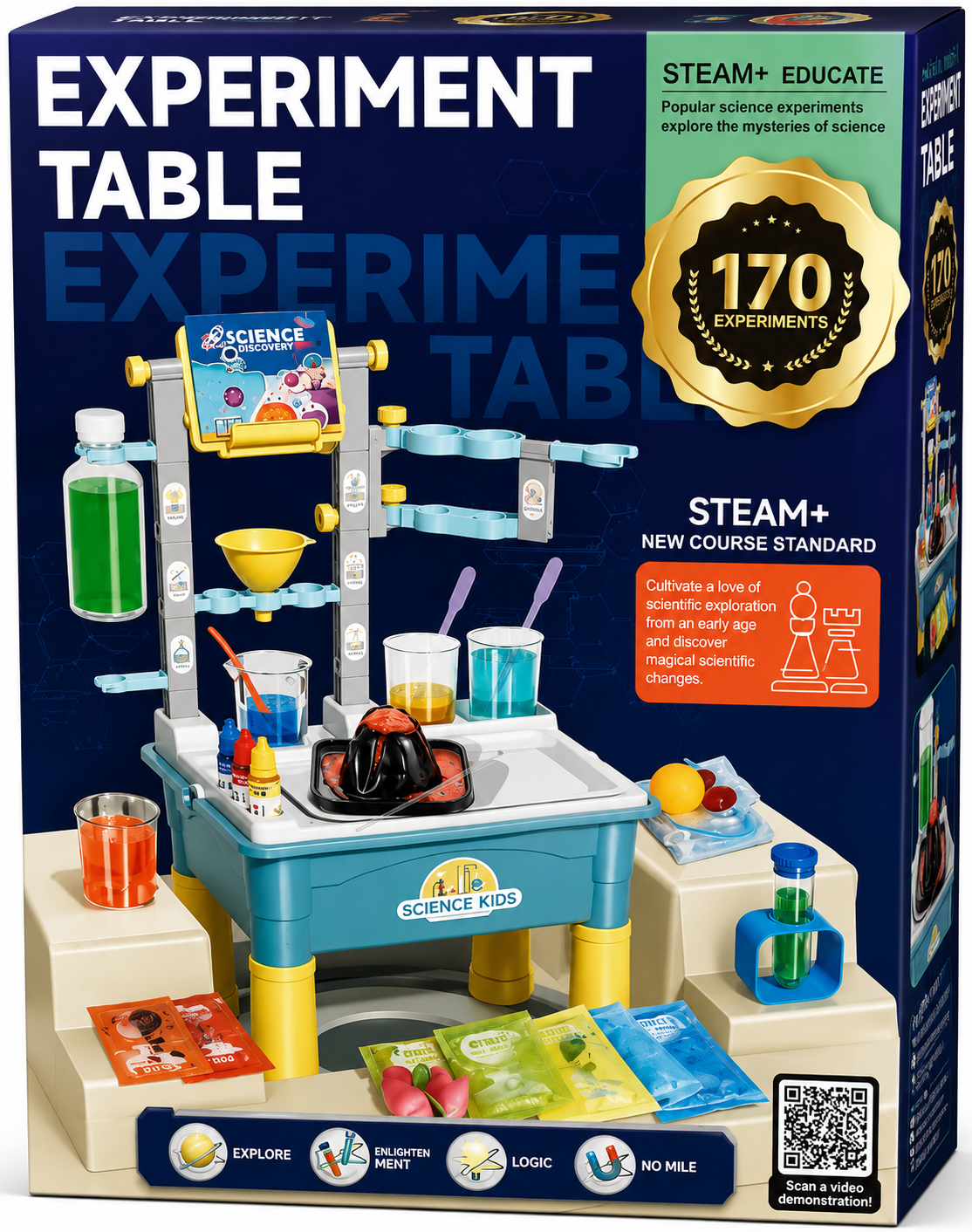 Science Kids 170 Experiments STEAM Experiment Table Science Kit for Kids