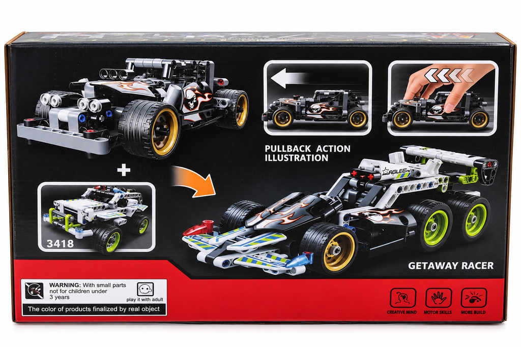 Tech Bricks 3417 Getaway Racer Building Blocks Set – 170+ Pcs
