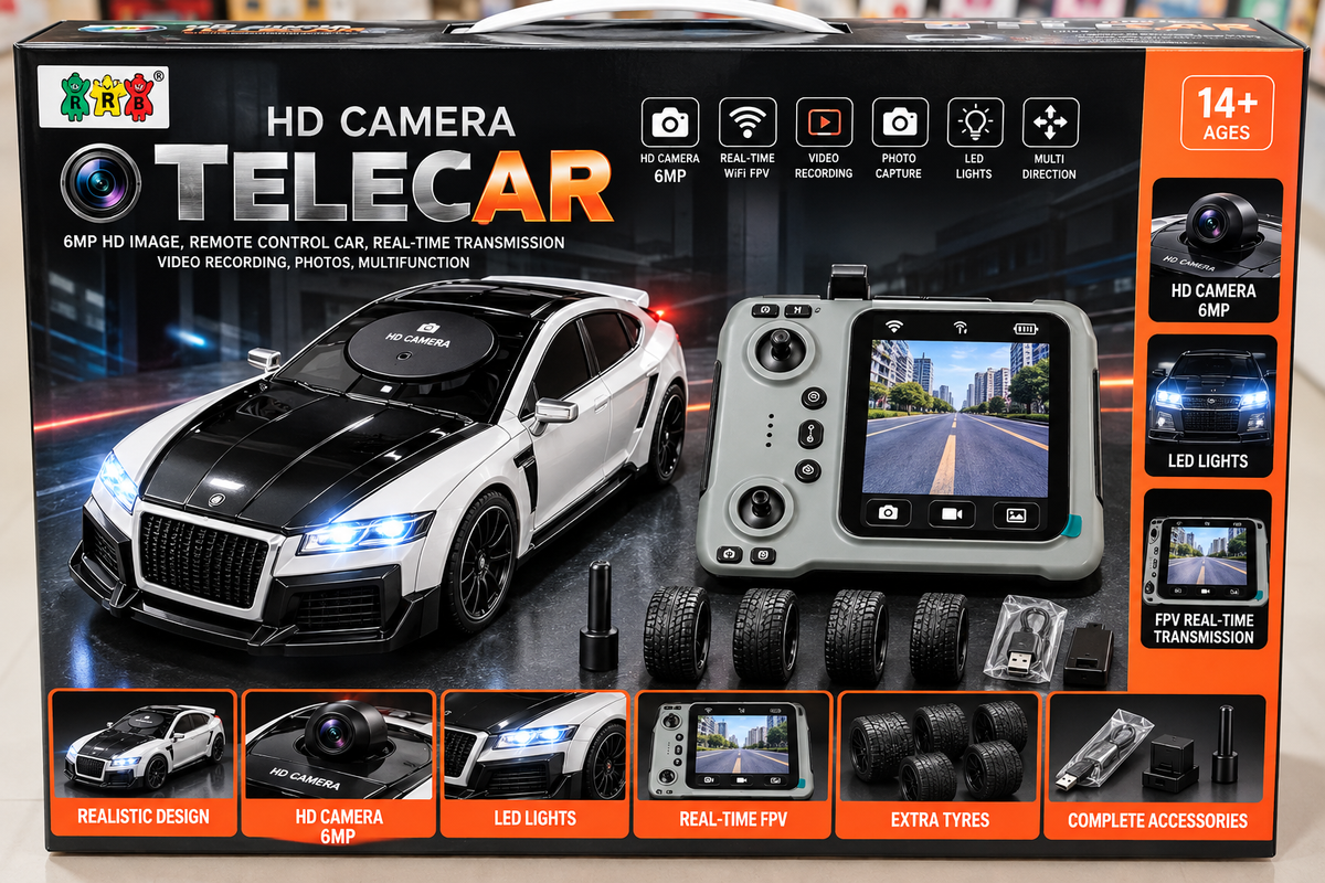 Telecar HD Camera Remote Control Car with Display Remote Control & Spare Wheels