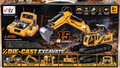 WL 15 Channel 2.4GHz Remote Control Die-Cast Excavator with Light & Sound