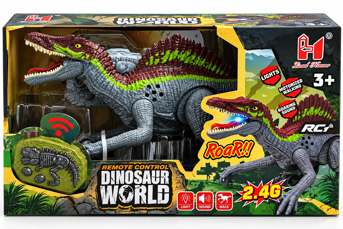 Remote Control Dinosaur World 2.4GHz Walking Dinosaur with Light & Roaring Sound
