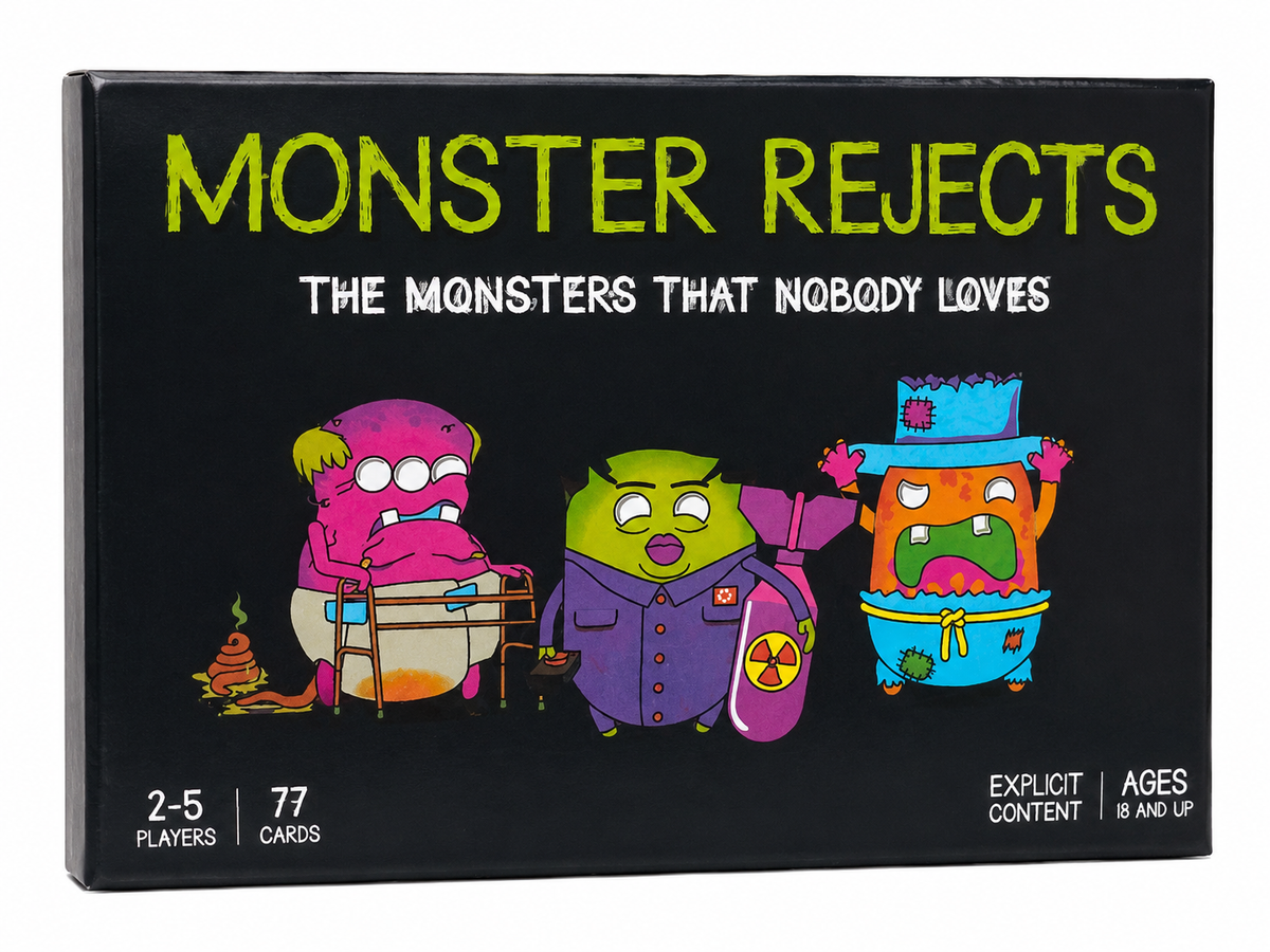 Monster Rejects – Adult Party Card Game | 77 Cards | 2–5 Players | Ages 18+