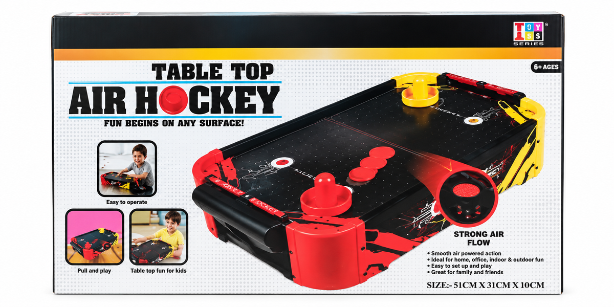 Itoys Table Top Air Hockey Game for Kids 2 Player Mini Air Hockey Game Set