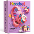 Kids Unicorn Wireless Headphones – Cute Over-Ear Headset (TK-688C)
