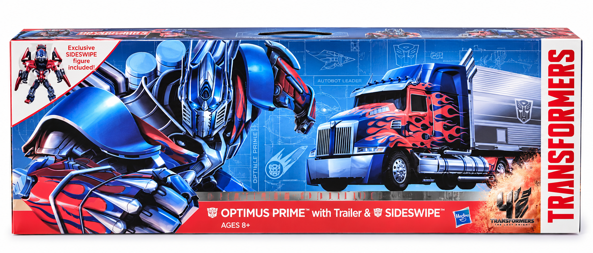 Transformers Platinum Edition Optimus Prime with Trailer & Sideswipe Figure | 8+ Years