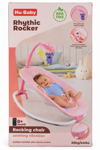 Hu-Baby Rhythmic Rocker Baby Rocking Chair with Soothing Vibration, Music & Projector – Pink | 0M+