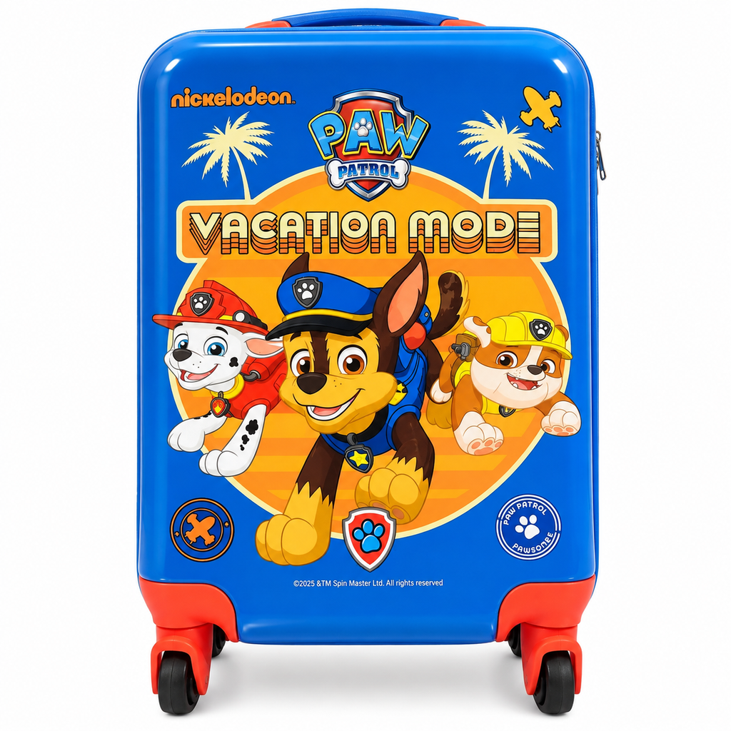 PAW Patrol Vacation Mode Kids Trolley Suitcase – 18 Inch Blue