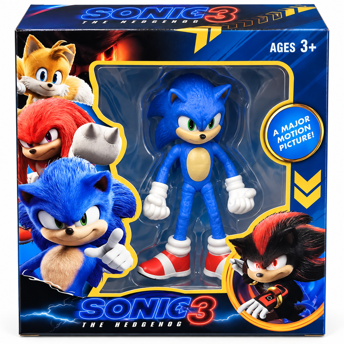 Sonic 3 The Hedgehog Action Figure – Collectible Sonic Character Toy for Kids