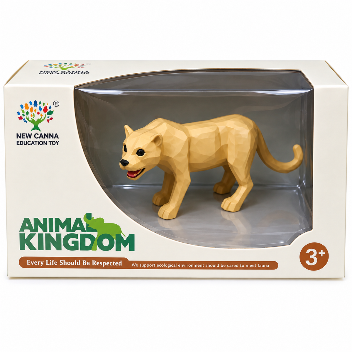Animal Kingdom Realistic Lioness Figure – Educational Wild Animal Toy for Kids