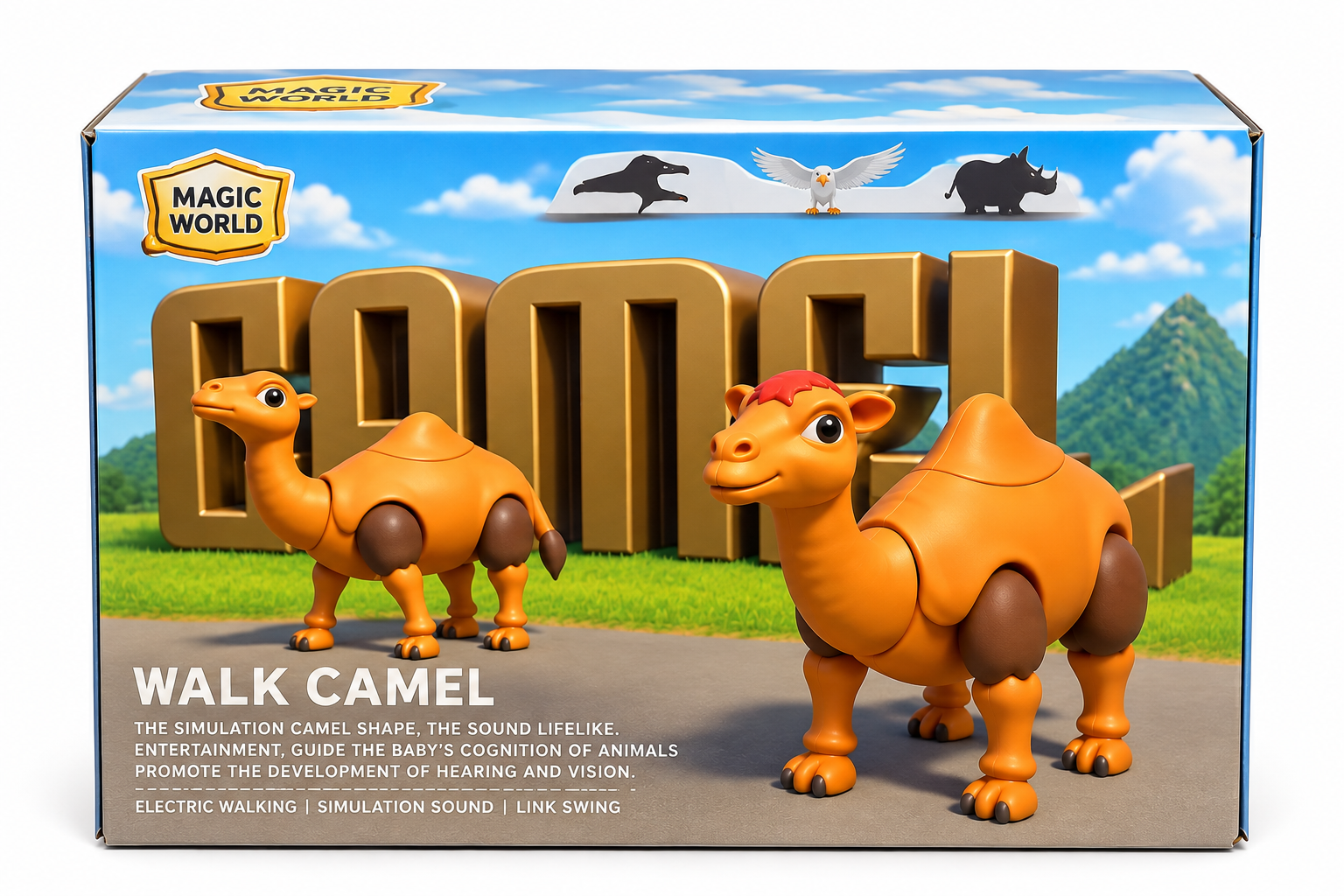Electric Walking Camel Toy with Realistic Sound & Movement – Interactive Animal Toy for Kids