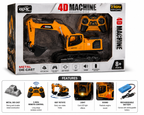 Remote Control 4D Machine Metal Die-Cast RC Excavator Construction Vehicle