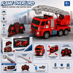 Remote Control Fire Fighter Truck with Extendable Ladder & Water Spray Function