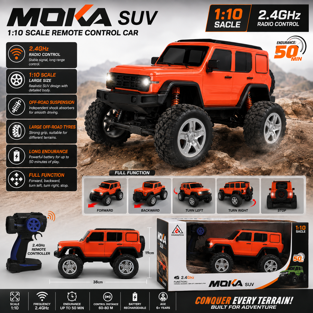 MOKA SUV 1:10 Scale 2.4GHz Remote Control Off-Road SUV Car