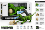 Remote Control Intelligent Bionic Velociraptor Interactive Dinosaur Toy with Spray & Programming Function