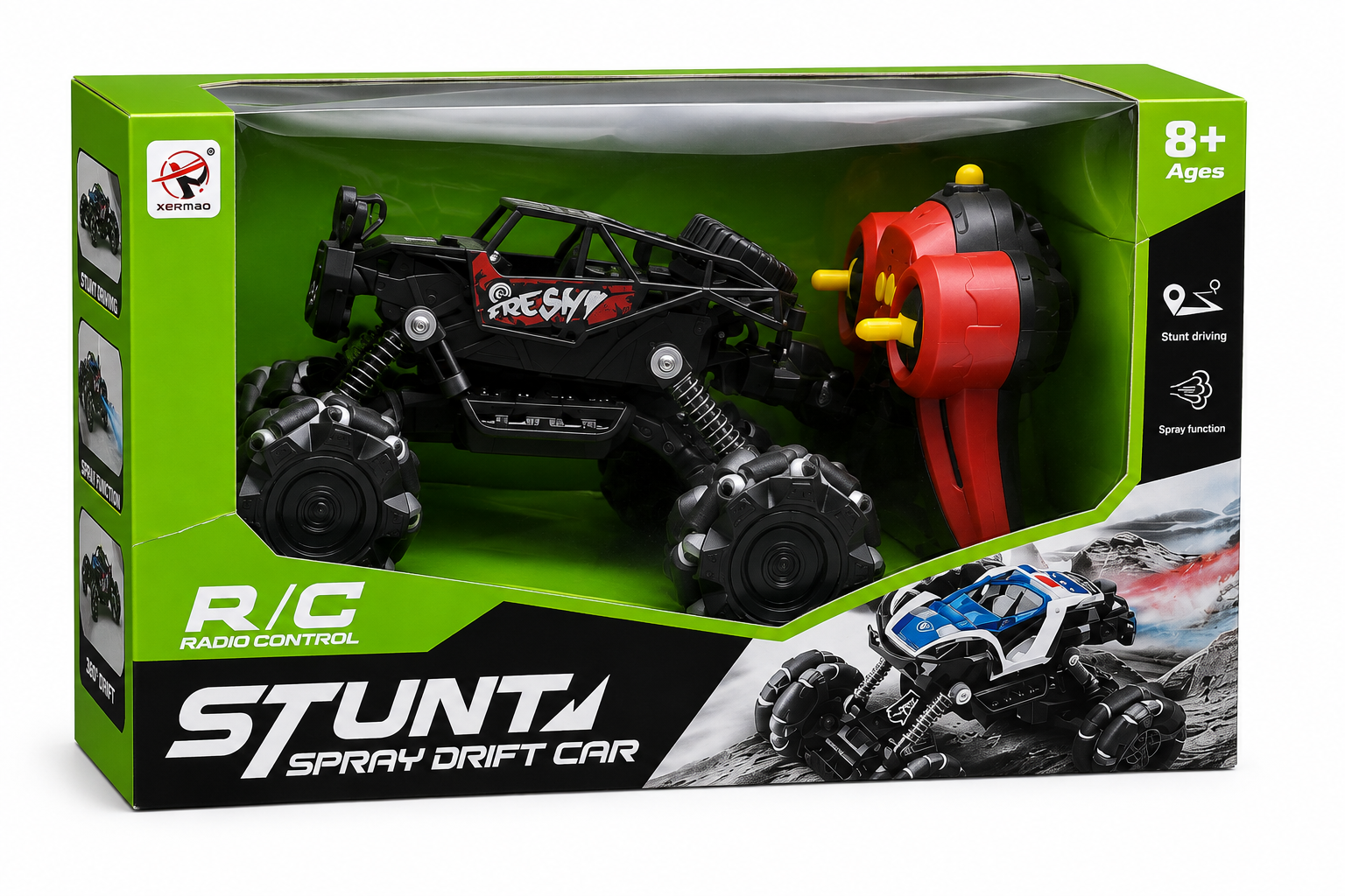 RC Stunt Spray Drift Car with Remote Control & Omni-Directional Wheels