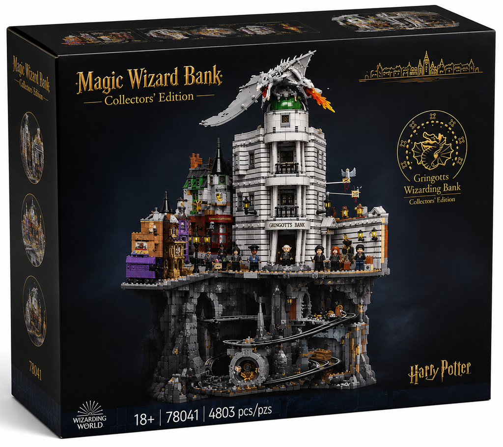 Magic Wizard Bank Building Blocks Set 4803 Pieces Premium Fantasy Collectors Display Model