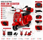 Kids Electric Ride-On Scooter for Boys & Girls – 12V Battery Operated Red Scooter