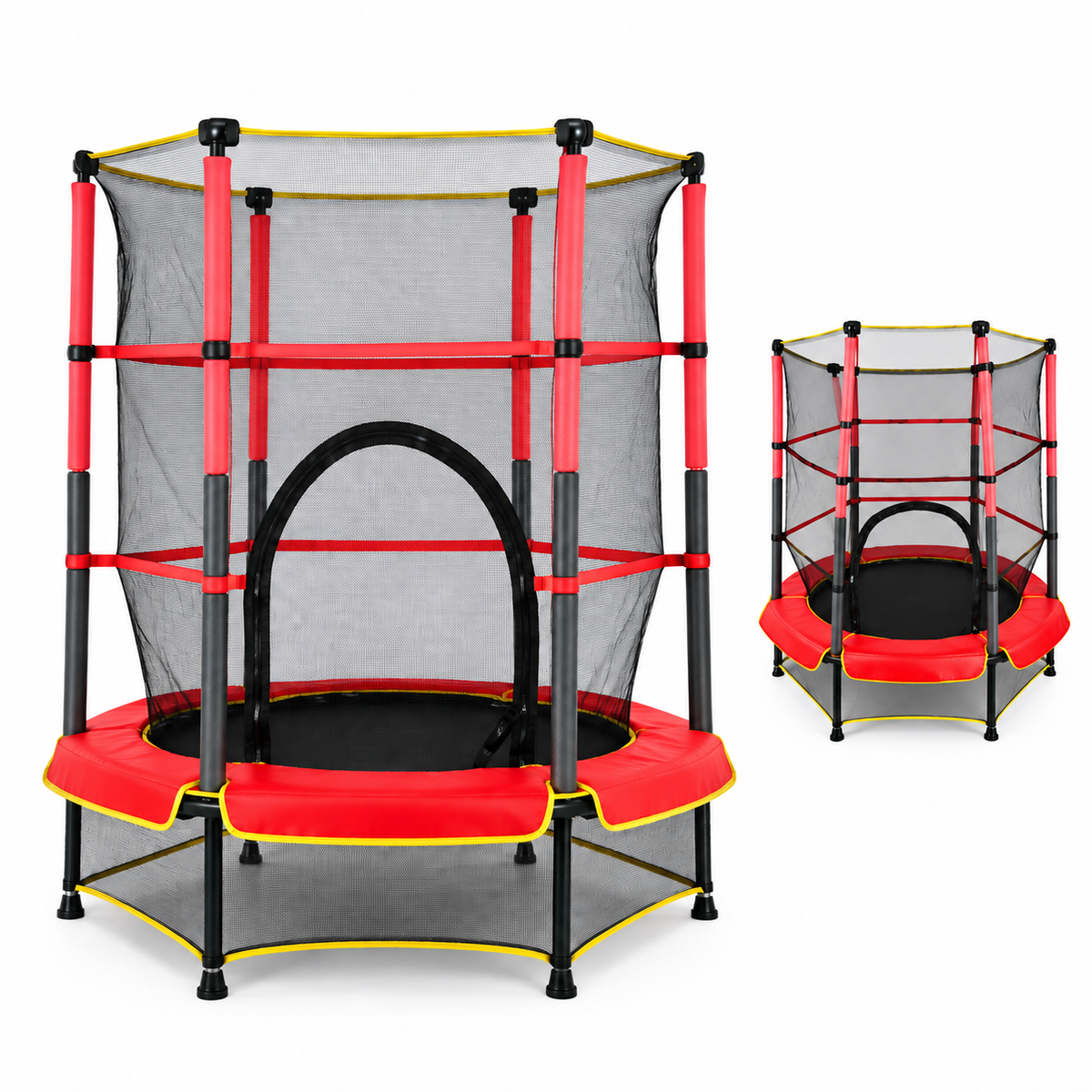 My First Trampoline with Safety Enclosure – Kids Recreational Trampoline | 140 cm Height
