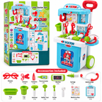 3-in-1 Kids Doctor Trolley Play Set with Medical Accessories – Pretend Play Kit | 3+ Years