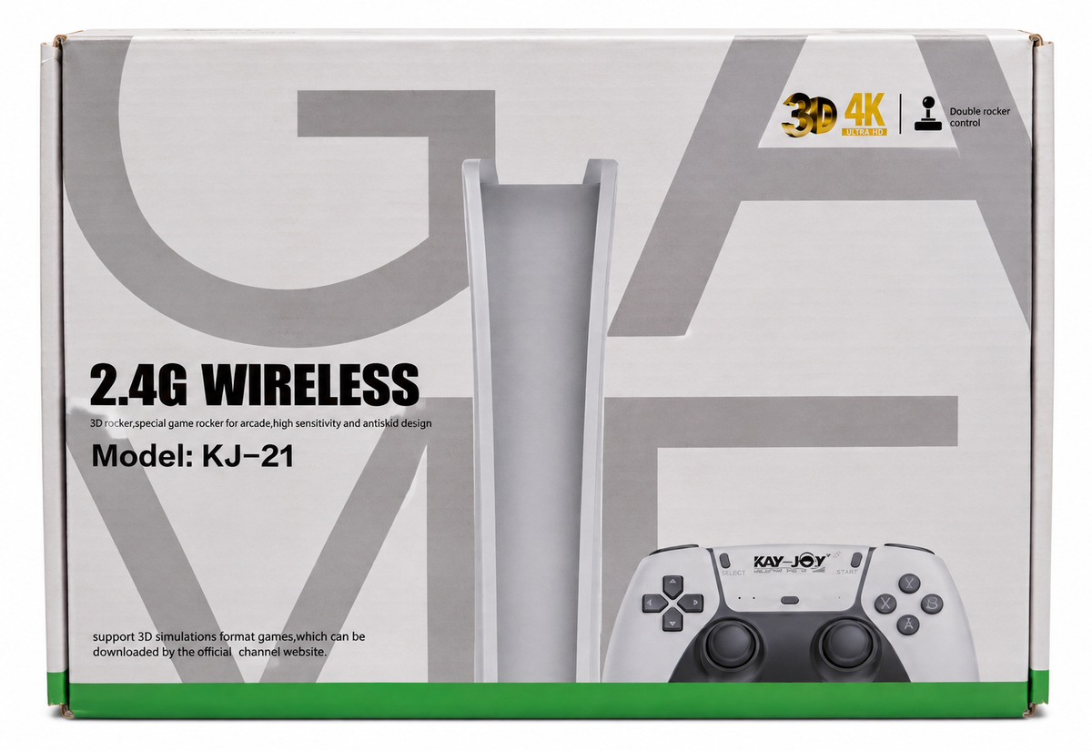 KAY-JOY KJ-21 2.4G Wireless Double Rocker Game Controller – 3D 4K Gaming Joystick