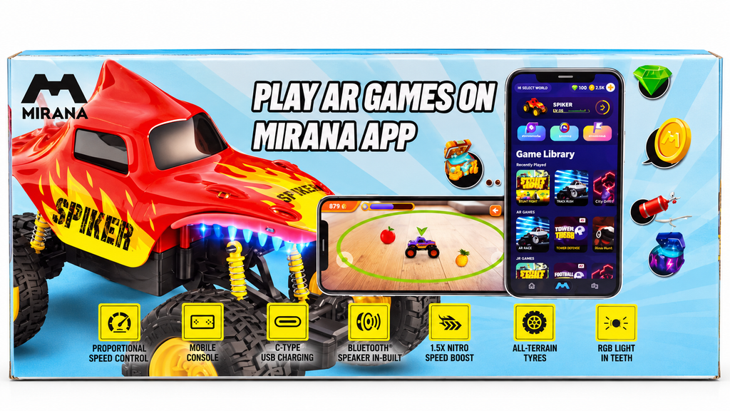 Mirana Spiker Remote Car Off-Road Car with Built-In Bluetooth Speaker & 2000mAh Rechargeable Battery