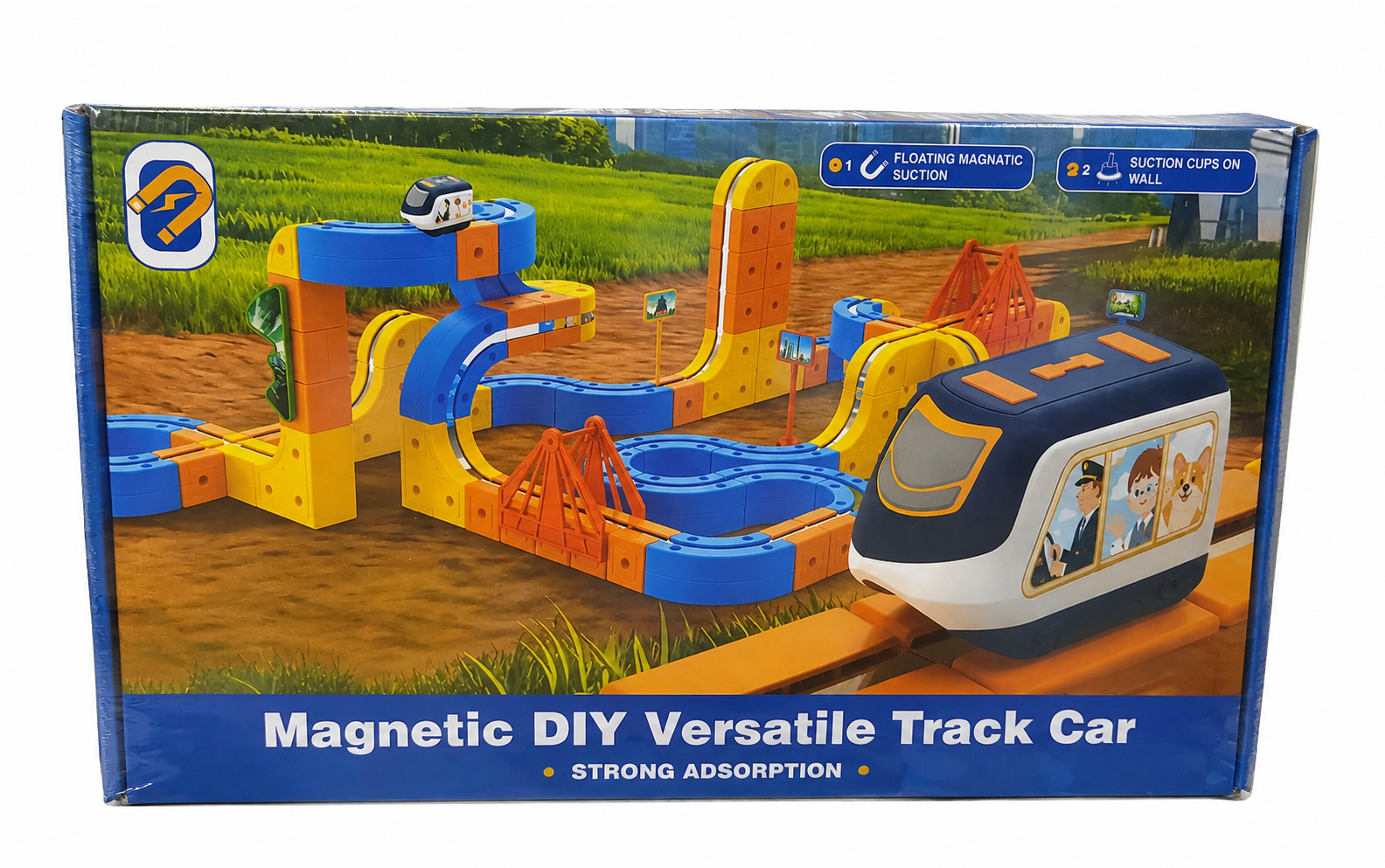 Magnetic DIY Versatile Track Car Set with Train – Creative Build & Play Track Set for Kids