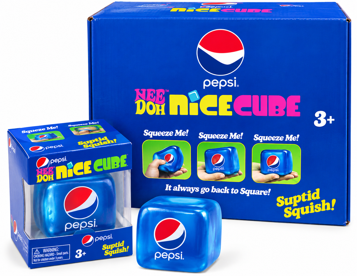 Pepsi Nice Cube Squishy Toy – Soft Squeeze Fidget Toy, 1 Piece