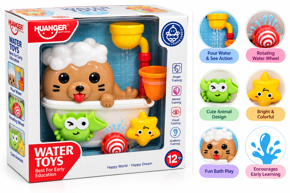 HUANGER Water Toys Bath Toy Set Fun & Interactive Water Play Set for Babies – 12+ Months