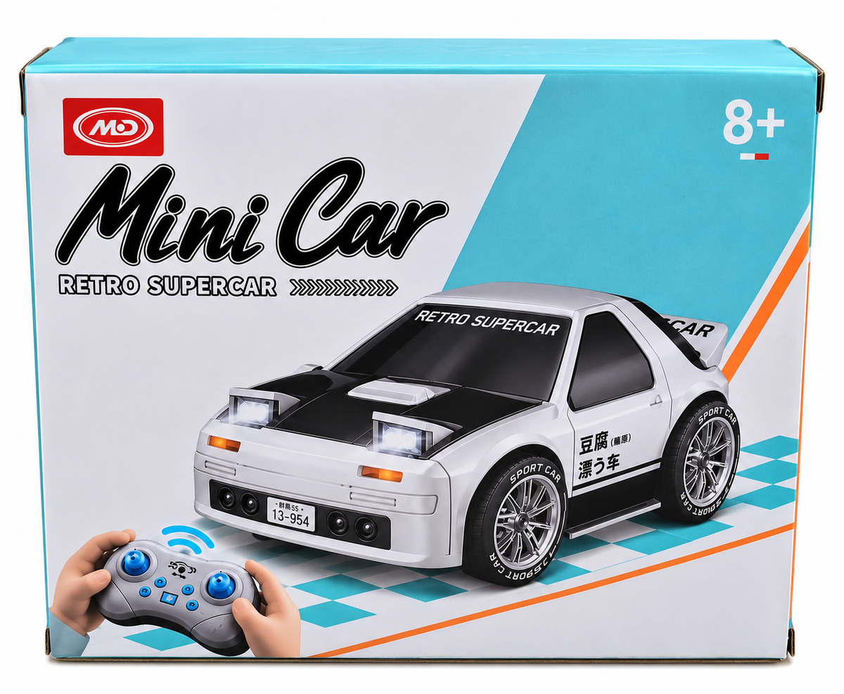 Mini Car Retro Supercar RC Remote Control Car for Kids – 8+ Years
