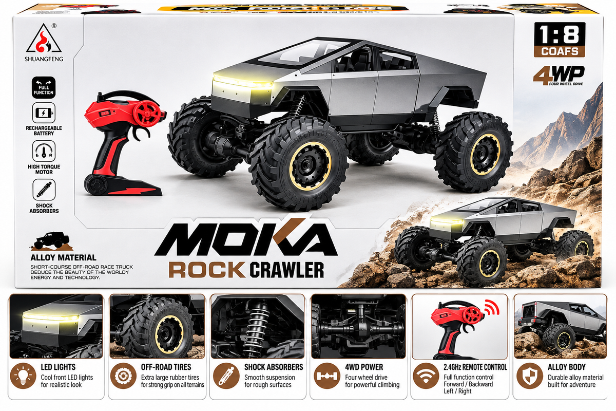 MOKA Rock Crawler 1:8 Scale 4WD Remote Control Off-Road Car