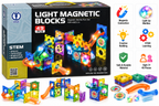Light Magnetic Blocks 49 Pcs Magnetic Marble Run STEM Construction Set