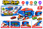 Dinosaur Deformation Car Toy with Auto Racing Track – Multicolor