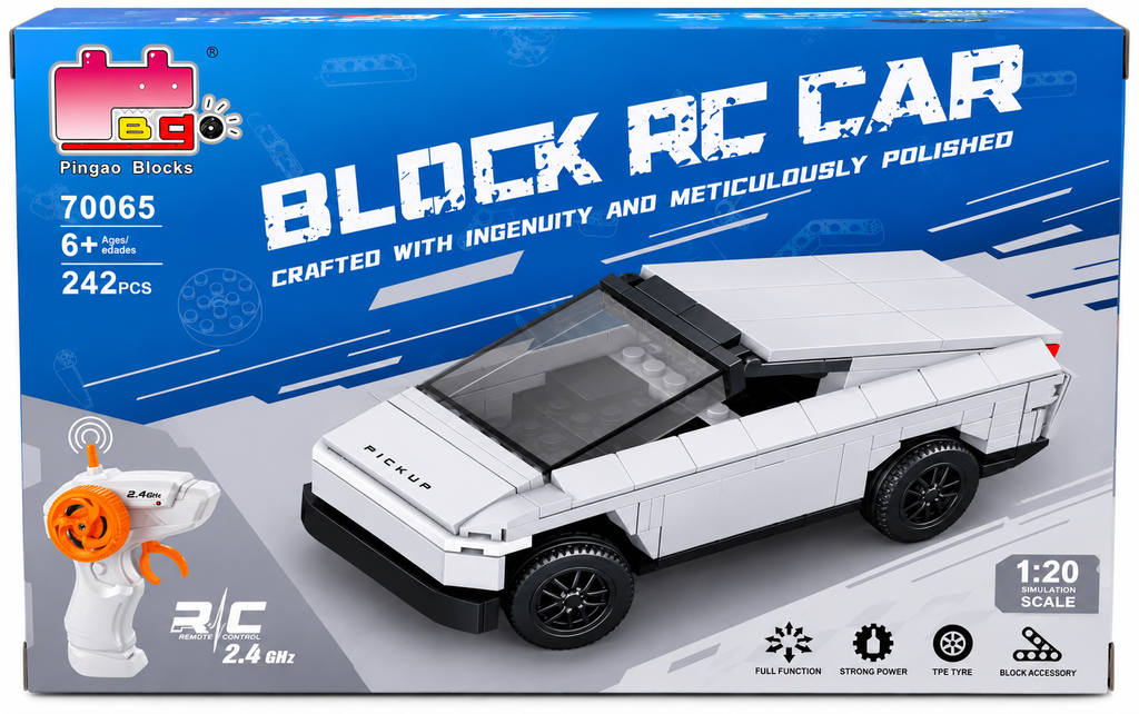 Pingao Blocks RC Pickup Truck Building Set with Remote Control