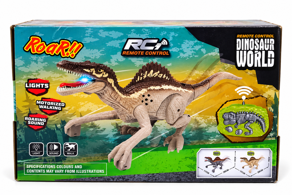 Remote Control Dinosaur World 2.4GHz Walking Dinosaur with Light & Roaring Sound