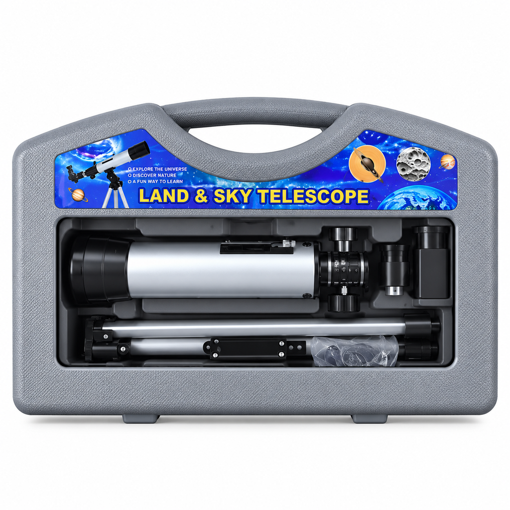 Land & Sky Telescope for Kids with Carry Case & Tripod | Beginner Astronomy Telescope