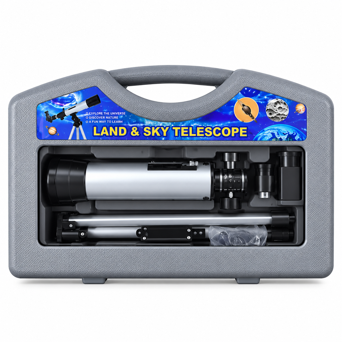 Land & Sky Telescope for Kids with Carry Case & Tripod | Beginner Astronomy Telescope