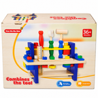 Wooden Kids Tool Bench Play Set with Hammer, Screwdriver & Accessories – 36+ Months