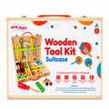 Open Ended Wooden Tool Kit Suitcase for Kids – Pretend Play Construction & Learning Set | 3+ Years