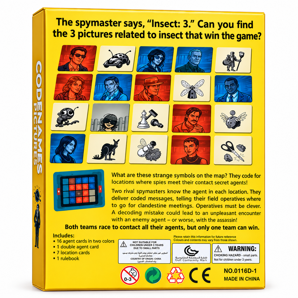 Codenames Pictures Board Game – Team-Based Picture Guessing Game