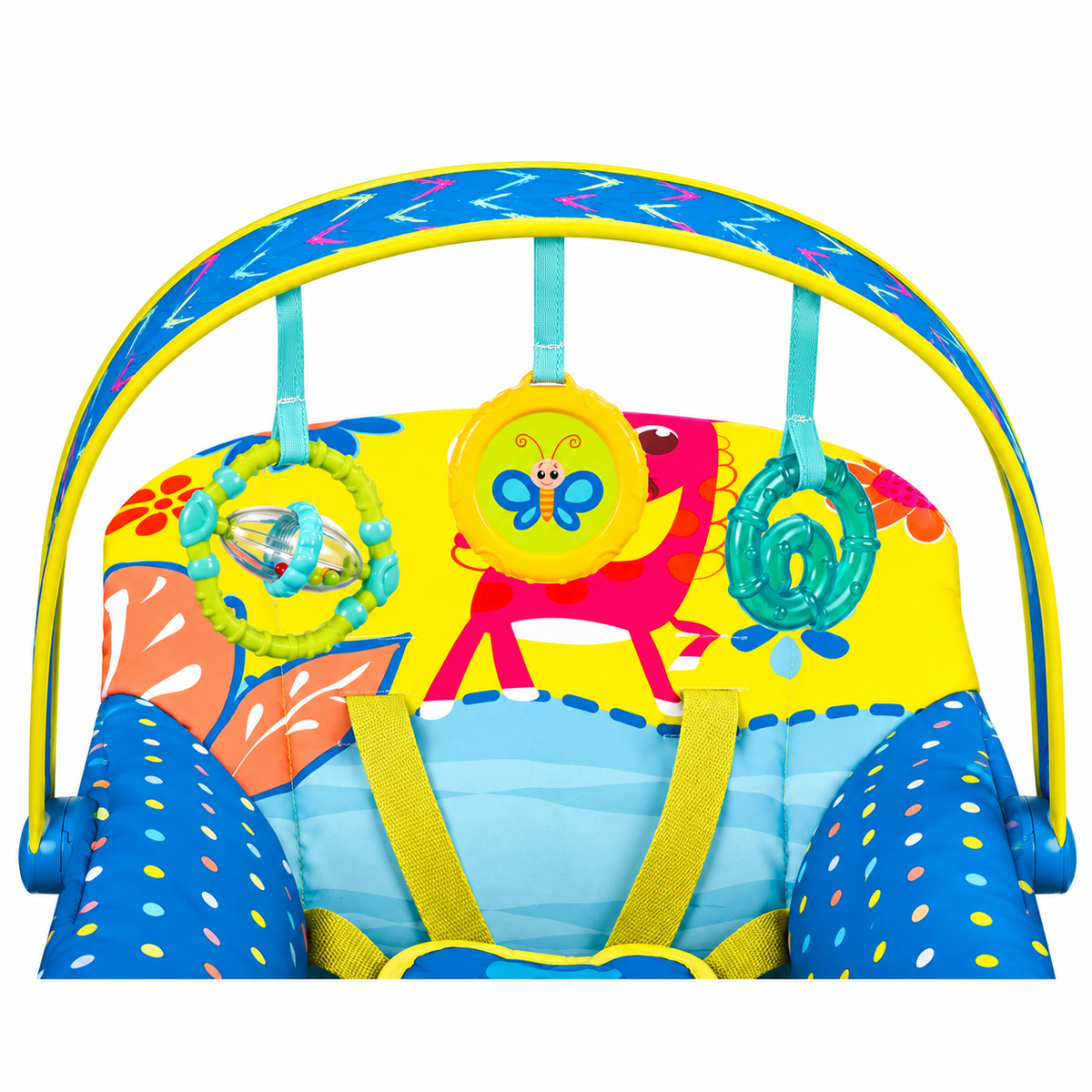Mastela Original Baby Rocker with Music & Vibration, 3-Position Recline, 5-Point Harness & Washable Seat – 0–3 Years