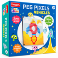 Funskool Play & Learn Peg Pixels Vehicles | Creative Mosaic Art Kit with 360 Pegs & 5 Templates | Ages 5+