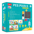 Funskool Play & Learn Peg Pixels Vehicles | Creative Mosaic Art Kit with 360 Pegs & 5 Templates | Ages 5+