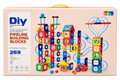 DIY 3D Pipeline Building Blocks Set – 269 PCS | STEM Construction & Ball Track Building Toy for Kids 3+
