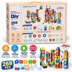 DIY 3D Pipeline Building Blocks Set – 269 PCS | STEM Construction & Ball Track Building Toy for Kids 3+