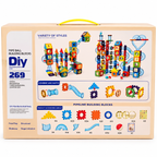 DIY 3D Pipeline Building Blocks Set – 269 PCS | STEM Construction & Ball Track Building Toy for Kids 3+
