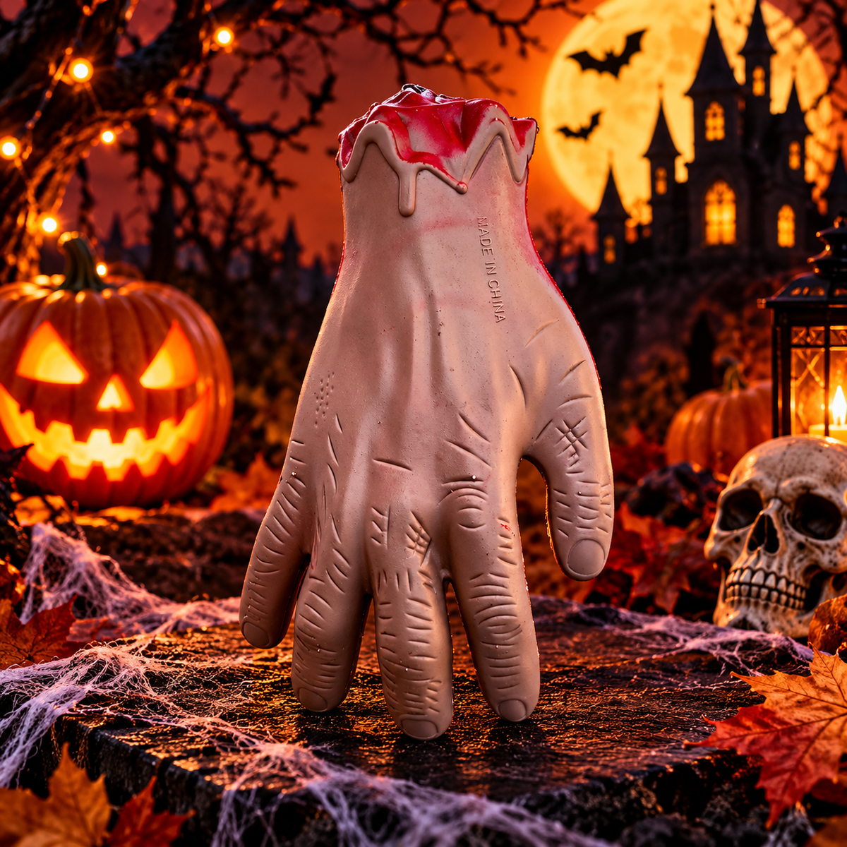 Halloween Fake Severed Hand Prop | Realistic Bloody Hand Horror Decoration