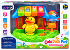 Abero Cute Duck Park Musical Learning Toy | Happy Farm Interactive Piano with Lights, Sounds & Animal Activities | Educational Toy for Babies