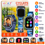 Spiky Cyclops Kids Smart Watch with GPS Tracking, Calling & SOS – Blue